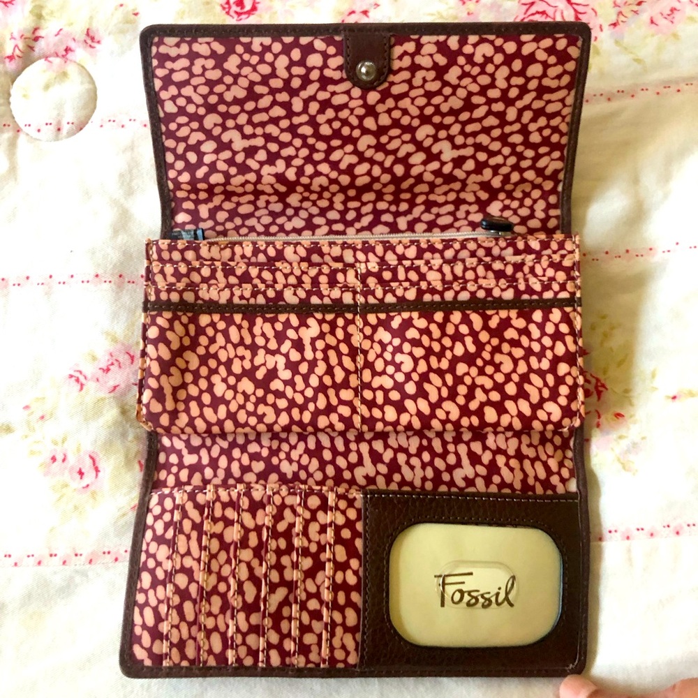 Fossil Key-Per Quilted Nylon Wallet Os - image 7